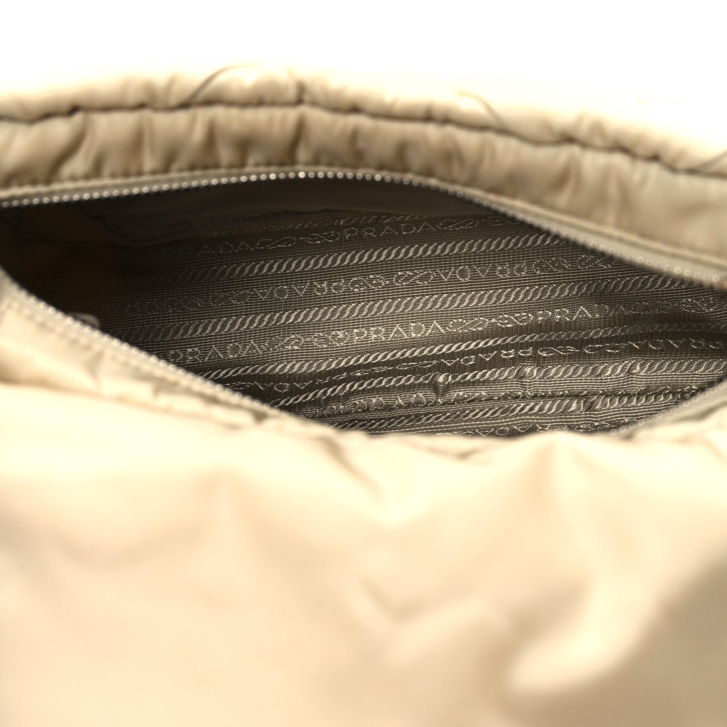 Re-Nylon Quilted Padded Flap Shoulder Bag Deserto