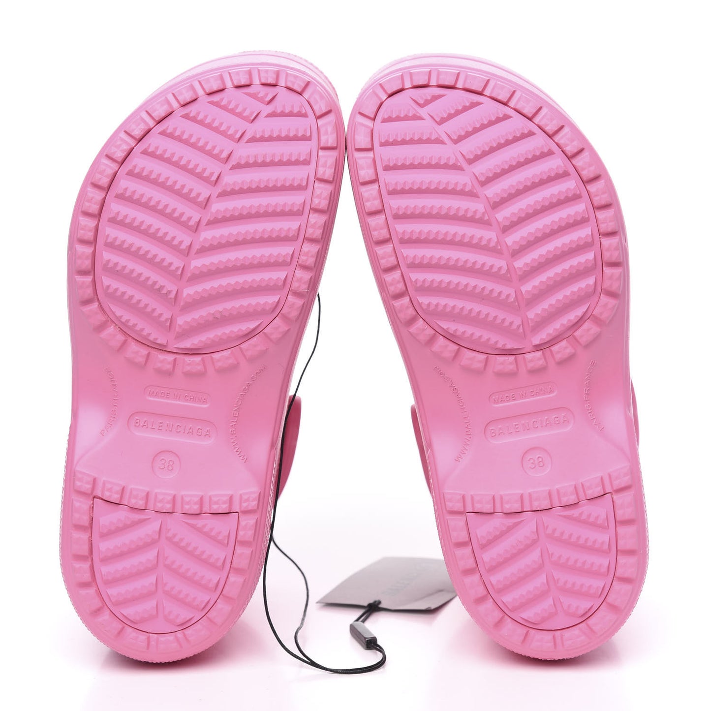 X CROCS Rubber Textured Womens Platform Sandals 38 Rose Bonbon
