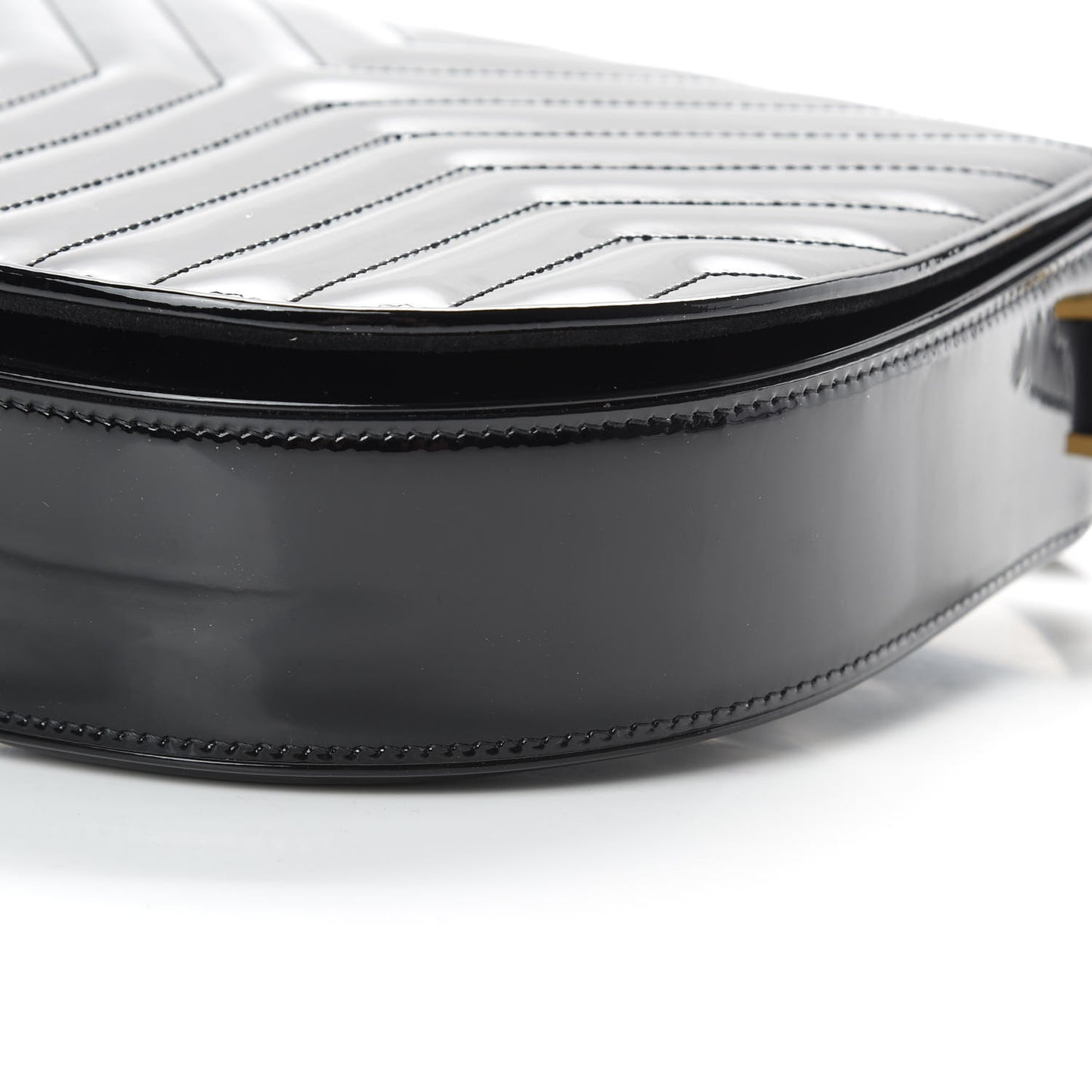 Patent Y Quilted Joan Satchel Black