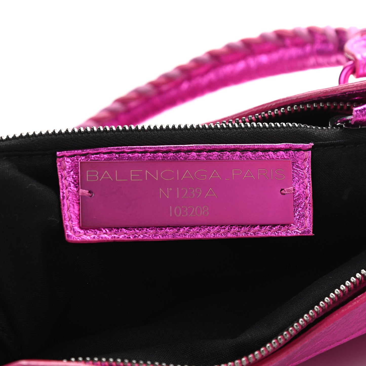 Metallic Chevre Classic Hardware First Magenta