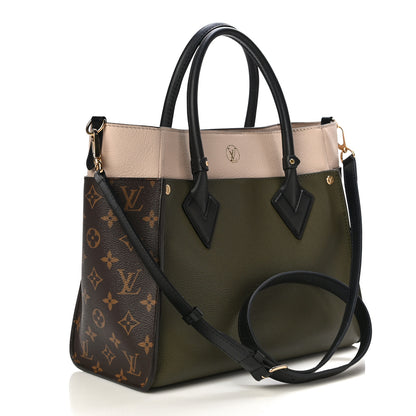 Louis Vuitton Calfskin Monogram On My Side MM Laurier Green Toffee Latte Beige 3 of 9