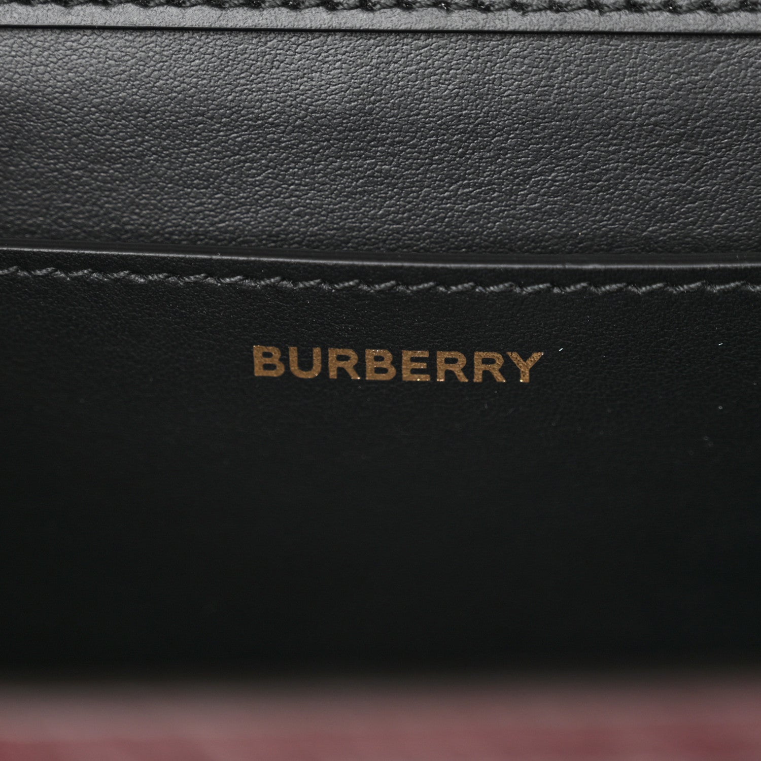 Burberry Calfskin Monogram Embossed TB Bag Oxblood 6 of 11
