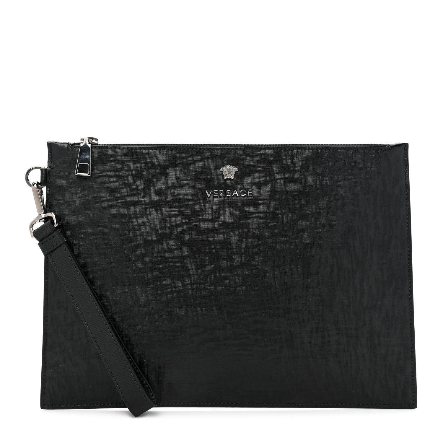 Versace Calfskin La Medusa Pouch Black 1 of 8