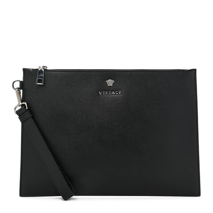 Versace Calfskin La Medusa Pouch Black 1 of 8
