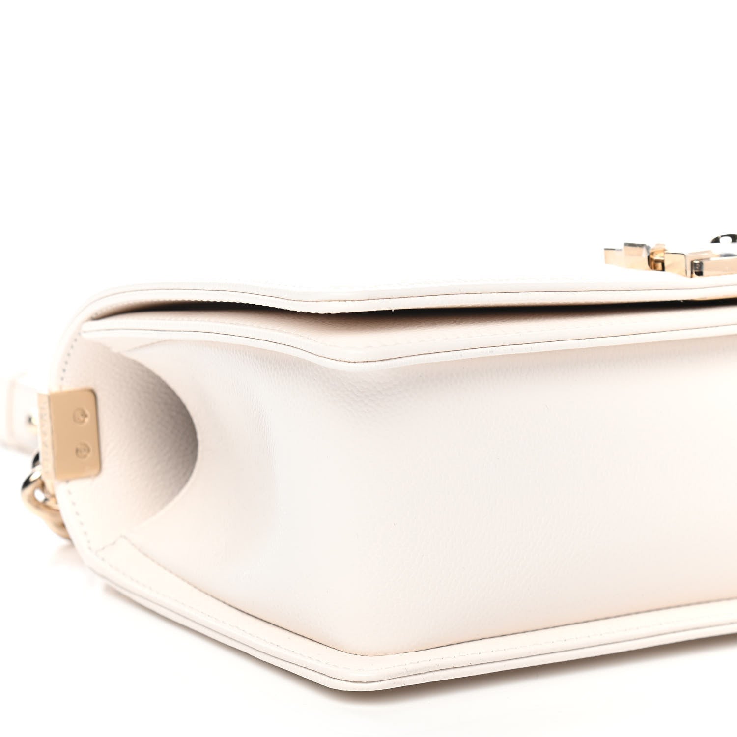 Chanel Caviar Quilted Medium Boy Flap White 8 of 9