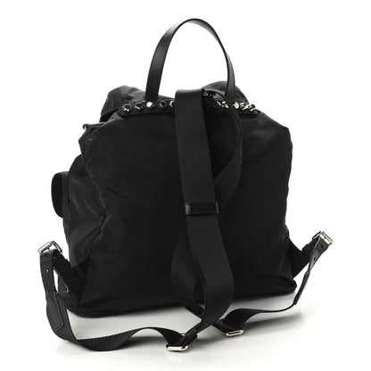 Prada Nylon New Vela Studded Backpack Black 3 of 9