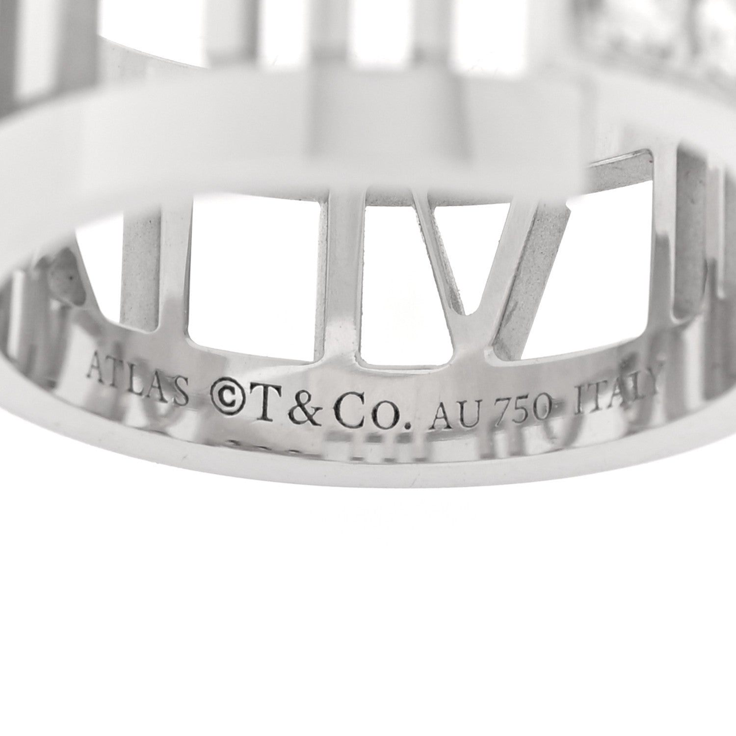 Tiffany 18K White Gold Diamond Open Atlas Ring 49 5 4 of 4