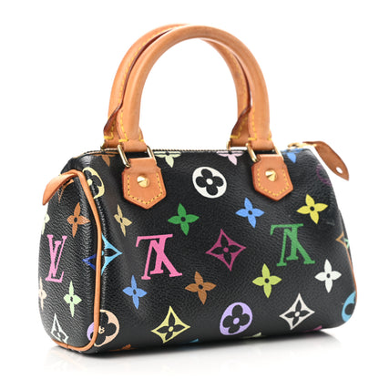 Louis Vuitton Monogram Multicolor Mini Sac HL Speedy Black 2 of 12