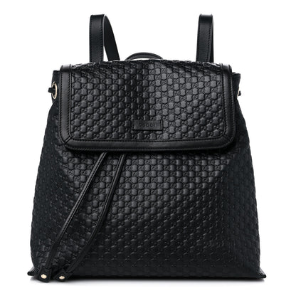 Gucci Microguccissima Drawstring Backpack Black 1 of 11