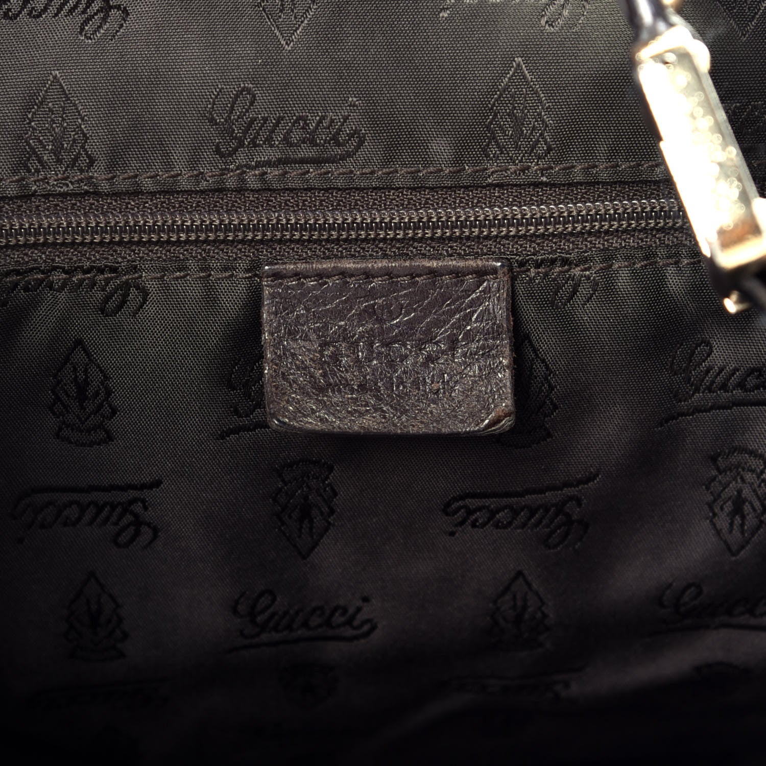 Gucci Guccissima Large New Ladies Web Hobo Dark Brown 11 of 11