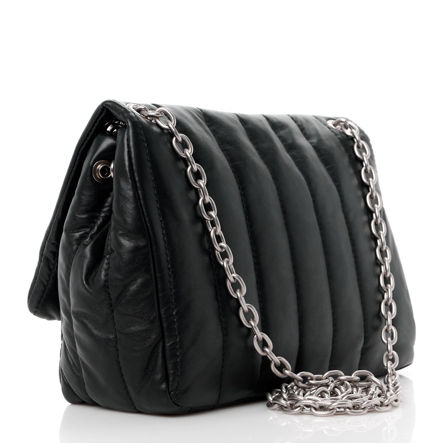 Balenciaga Calfskin Quilted Mini Monaco Chain Shoulder Bag Black 3 of 10