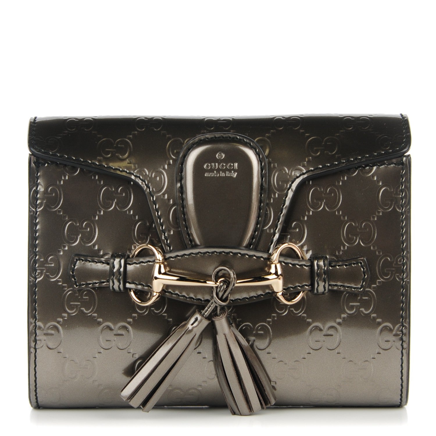 Gucci Shine Guccissima Mini Emily Chain Shoulder Bag Sasso 1 of 8