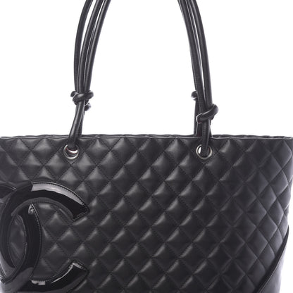 Chanel Calfskin Quilted Large Cambon Tote Black 8 of 10