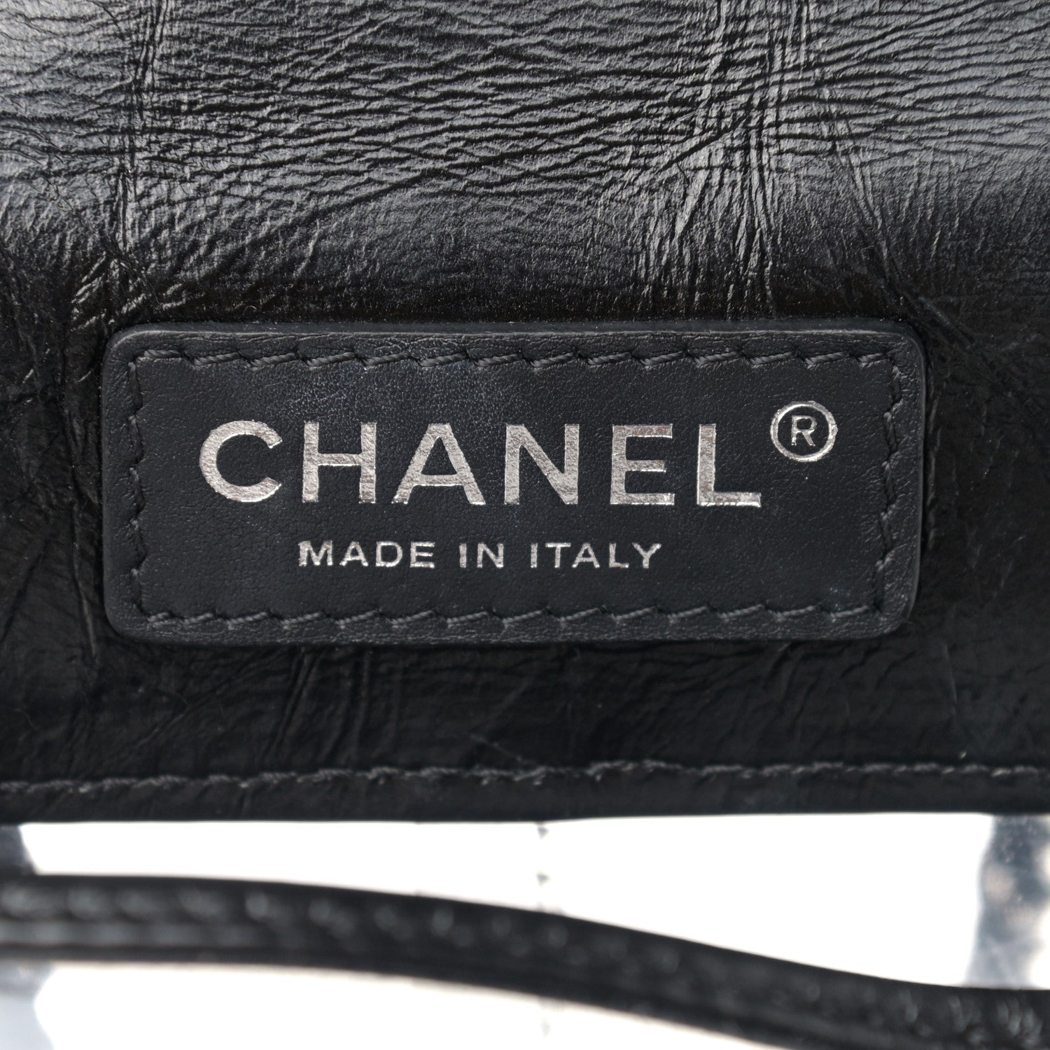 Chanel Crumpled Calfskin PVC Quilted Flap Black 7 of 11
