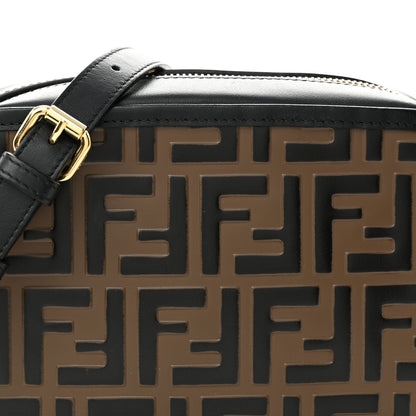 Fendi Vitello Century Bi-Color FF 1974 Embossed Mini Camera Case Maya Black 8 of 10