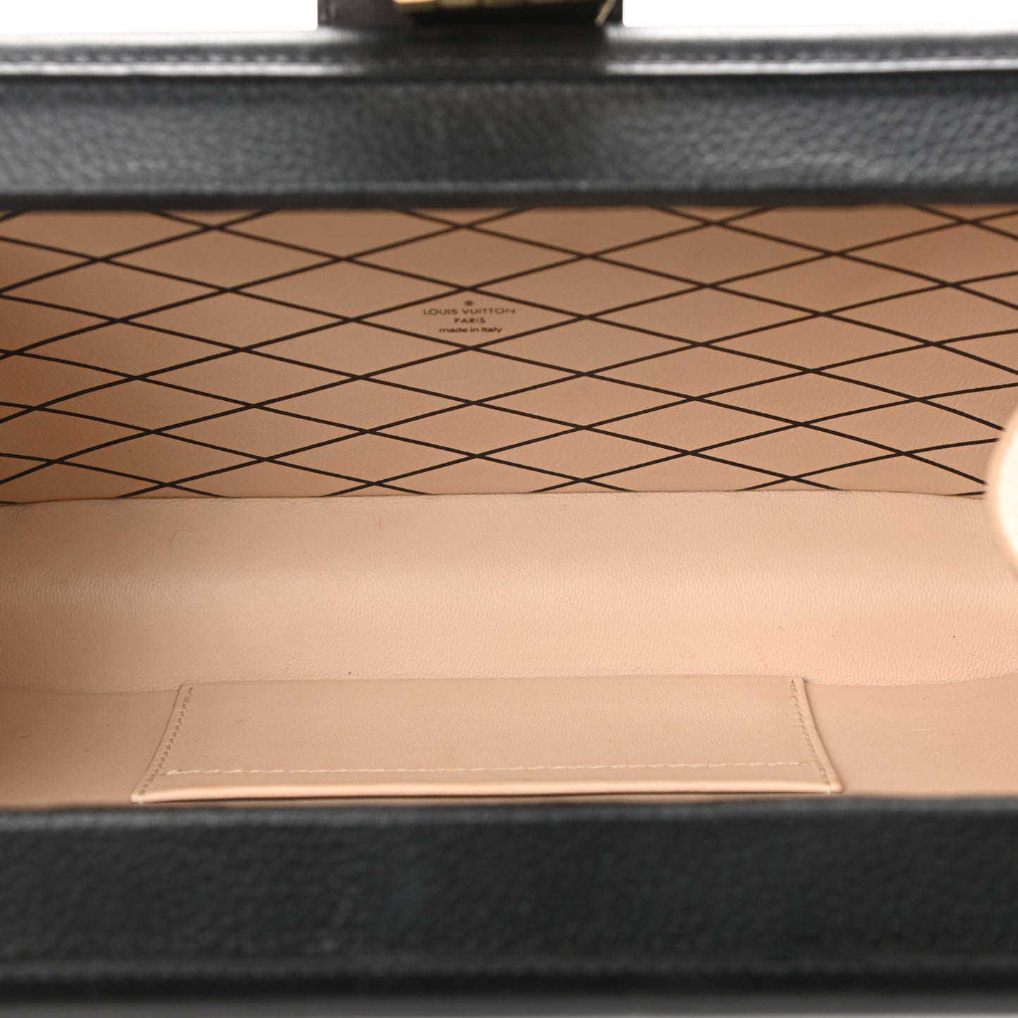 Monogram Calfskin Petite Malle Black White