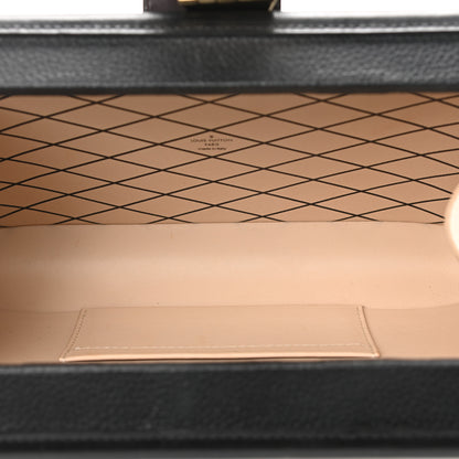 Louis Vuitton Monogram Calfskin Petite Malle Black White 5 of 10