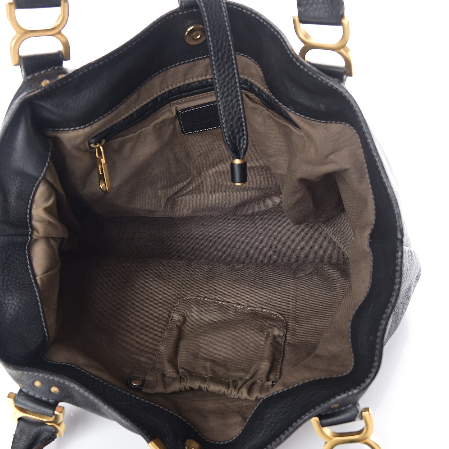 Calfskin Large New Marcie Tote Black