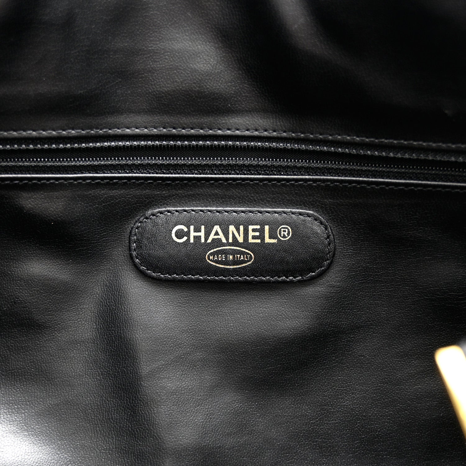 Chanel Lambskin Stitched Duffle Travel Bag Black 5 of 14