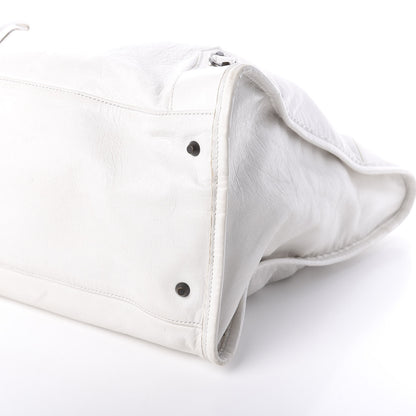 Balenciaga Agneau Classic Hardware Weekender White 8 of 17
