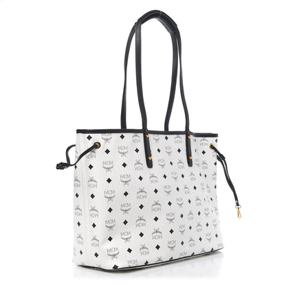 MCM Visetos Medium Project Reversible Shopper Tote White 5 of 22