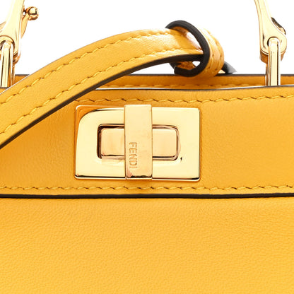 Fendi Shiny Nappa Nano Peekaboo Maxi Handle Satchel Mimosa 9 of 11