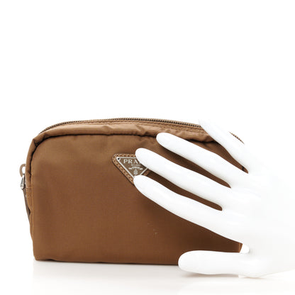 Prada Tessuto Nylon Cosmetic Pouch Cacao 2 of 8