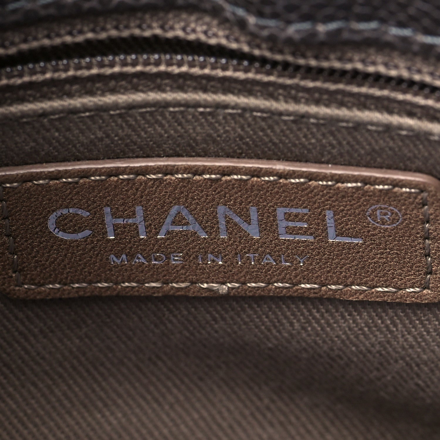 Chanel Glazed Caviar Flap Khaki 6 of 11