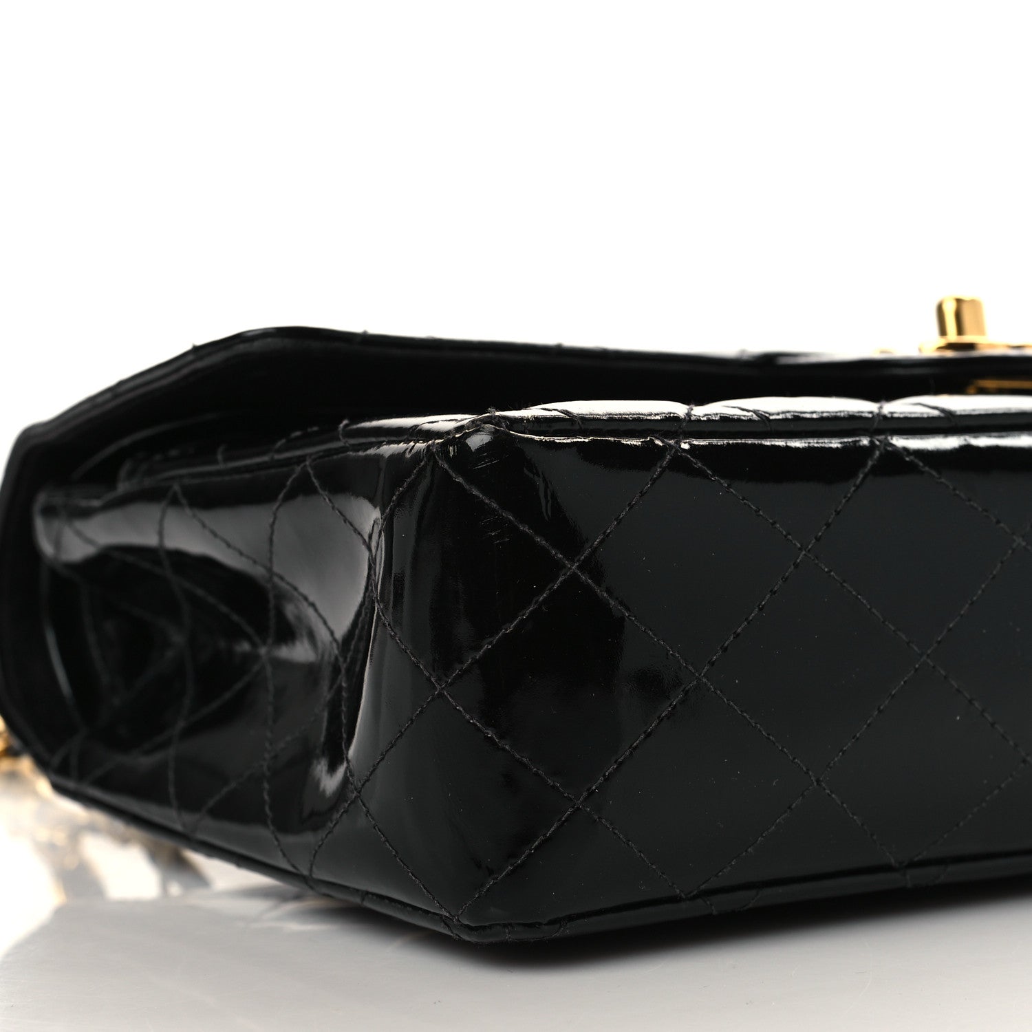 Chanel Patent Quilted Medium Double Flap Black 8 of 12