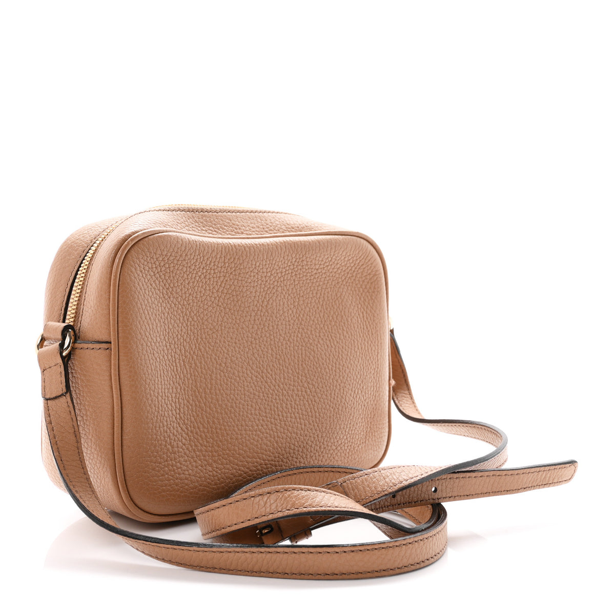 Pebbled Calfskin Small Soho Disco Bag Rose Beige
