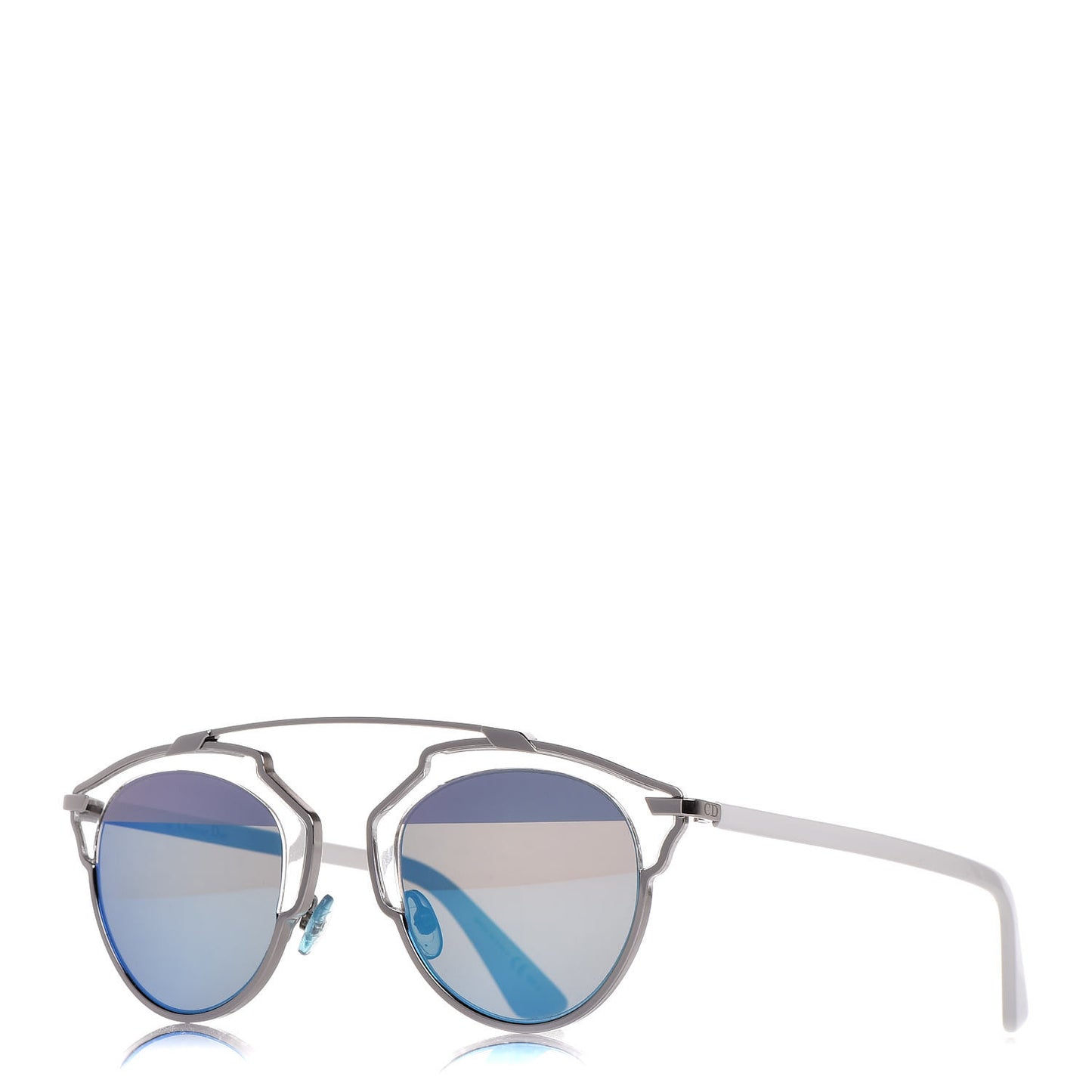 Mirrored So Real Sunglasses Crystal Silver White