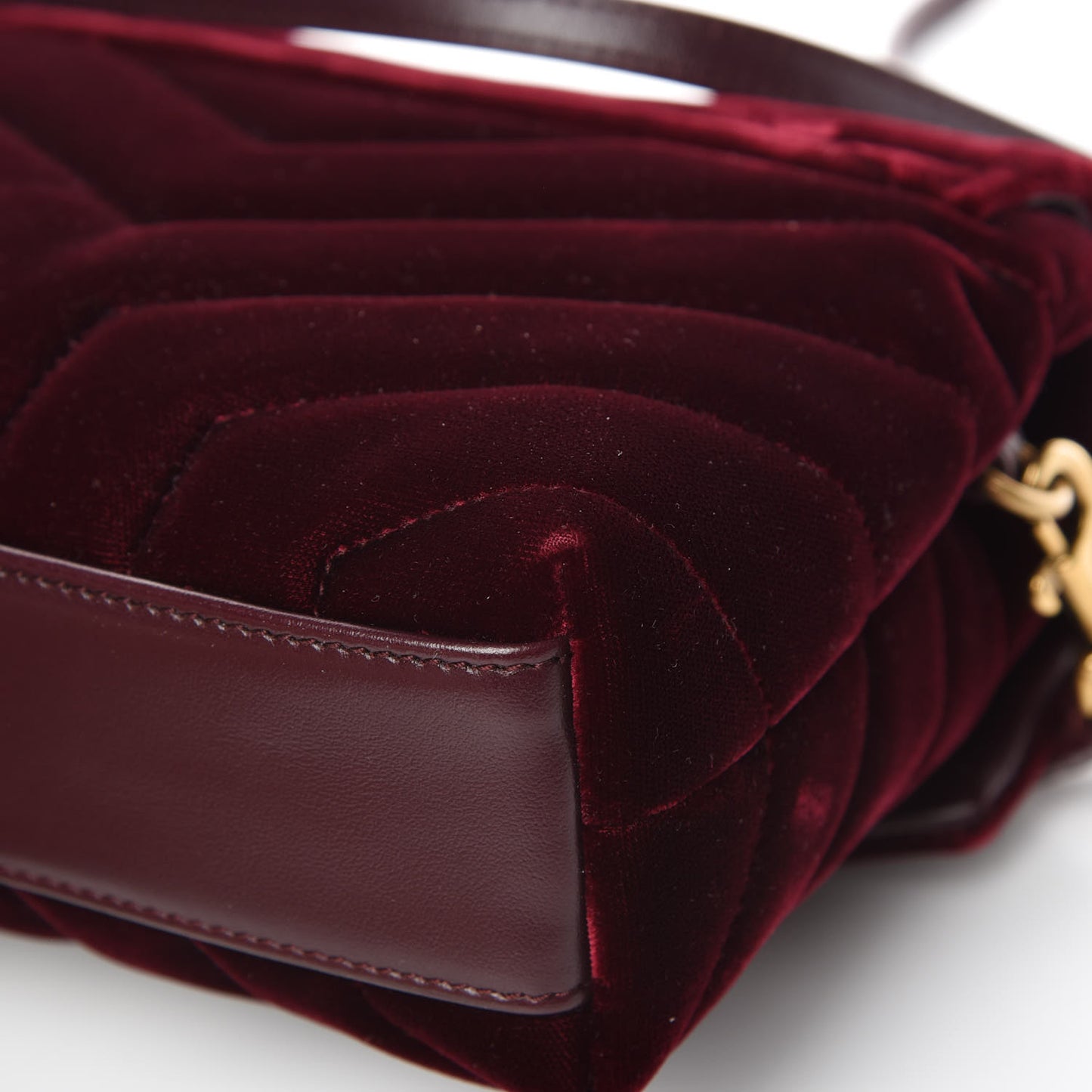 Velvet Y Quilted Monogram Toy Loulou Crossbody Bag French Burgundy