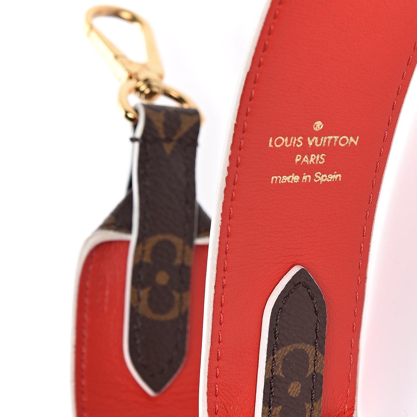 Monogram Bandouliere Shoulder Strap Red