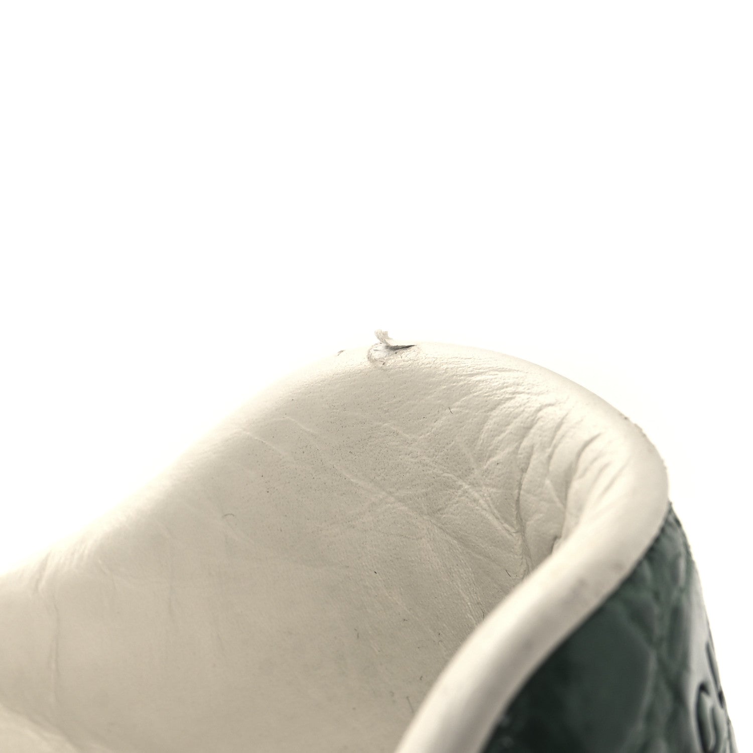 Gucci Calfskin Crocodile Web Mens Ace Sneakers 10 White Green 10 of 11