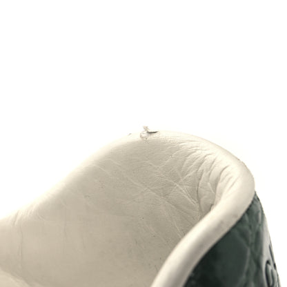 Gucci Calfskin Crocodile Web Mens Ace Sneakers 10 White Green 10 of 11