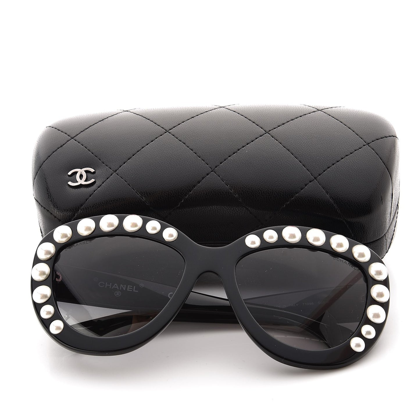 Pearl Cat Eye Sunglasses 71096 Black