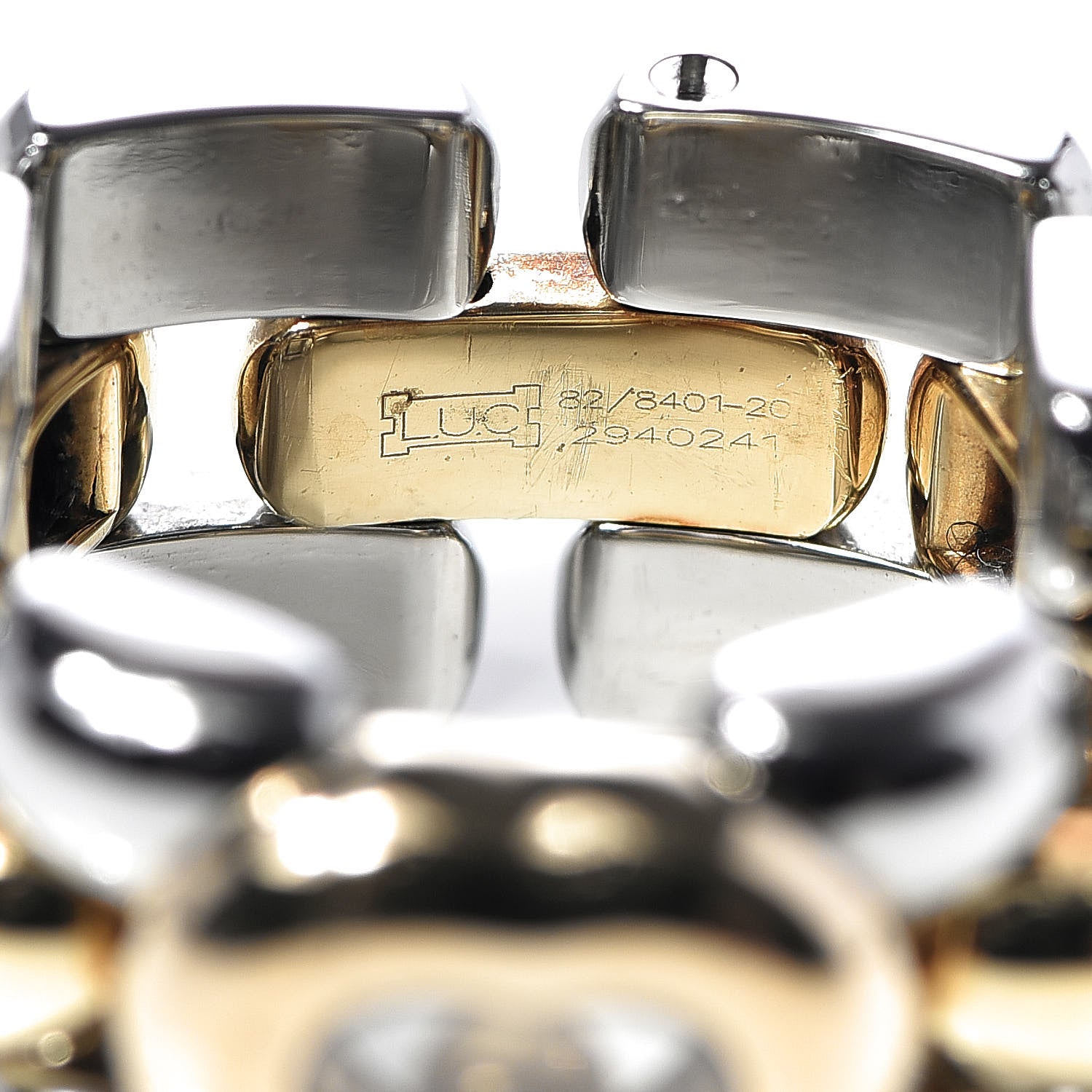 Chopard 18K Yellow Gold Stainless Steel Happy Diamonds Heart Ring 47 4 4 of 4