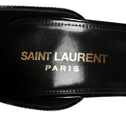 Saint Laurent Patent Calfskin Opyum 110 Sandals 38.5 Black 7 of 8