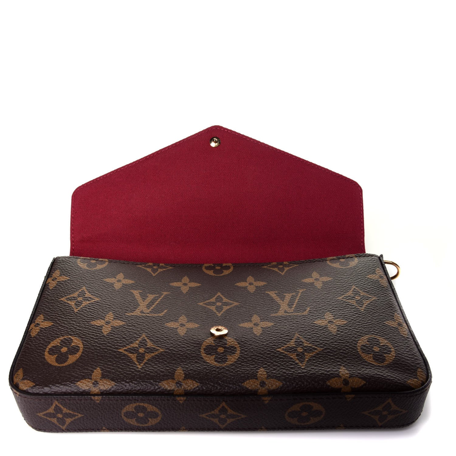 Louis Vuitton Monogram Pochette Felicie Chain Wallet Fuchsia 11 of 13