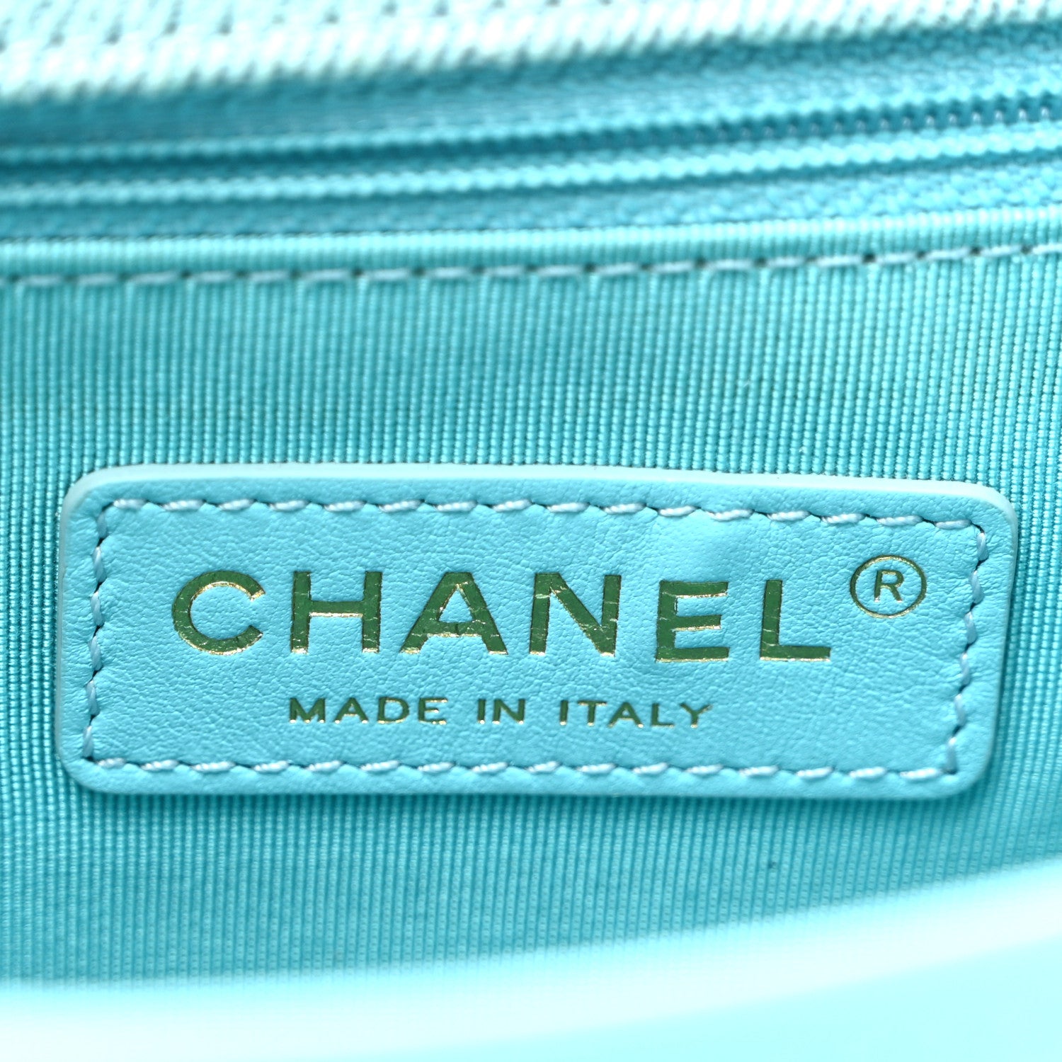 Chanel Denim Quilted Small Messenger Flap Neon Blue 6 of 10