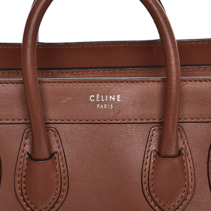 Celine Smooth Calfskin Nano Luggage Sienna 9 of 13
