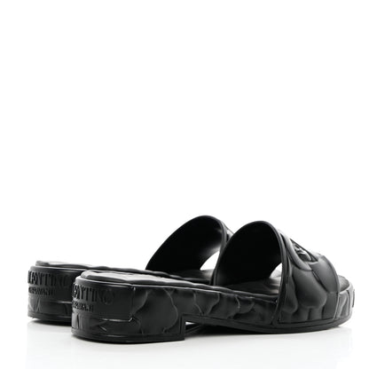 Valentino Garavani Rubber Atelier 03 Rose Edition 25/40mm Platform Slide Sandals 40 Black 7 of 12