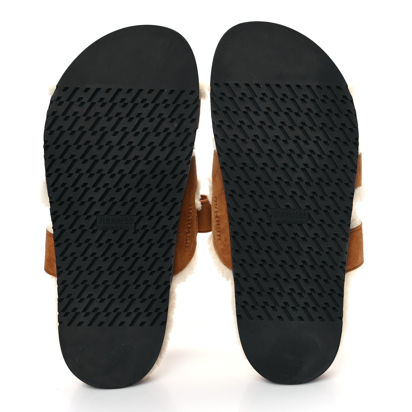 Suede Goatskin Woolskin Womens Chypre Sandals 39 Brun Fume Ecru