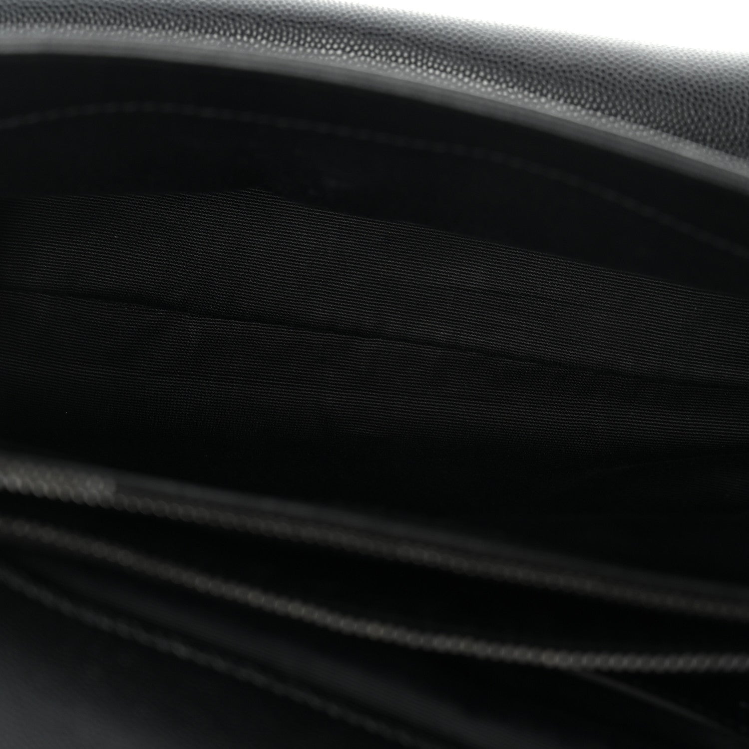 Saint Laurent Grain De Poudre Medium West Hollywood Monogram Fold-Over Black 4 of 9