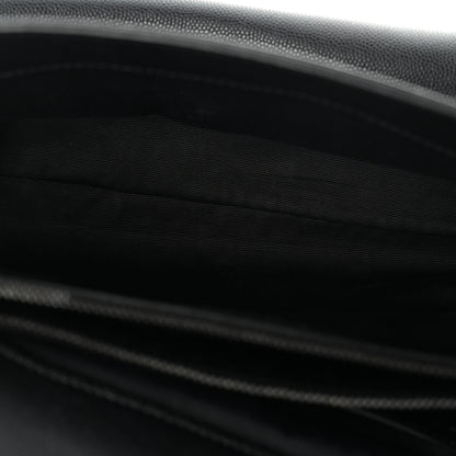 Saint Laurent Grain De Poudre Medium West Hollywood Monogram Fold-Over Black 4 of 9
