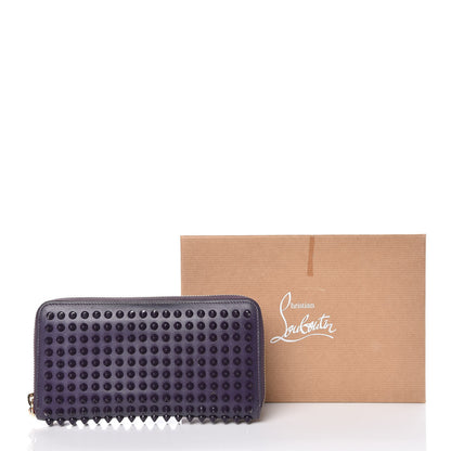 Christian Louboutin Calfskin Panettone Spiked Zip Around Wallet Iris 9 of 10