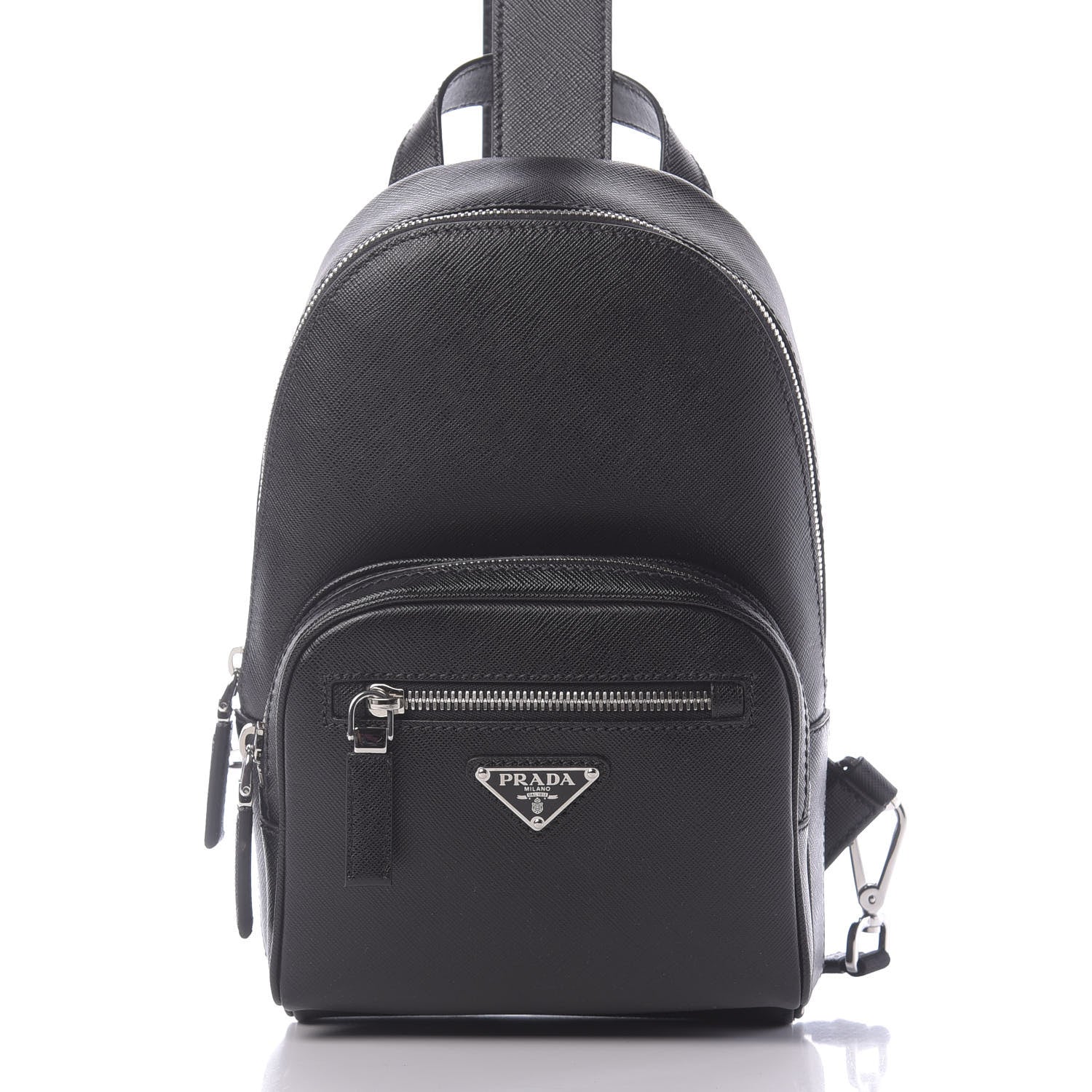 Prada Saffiano Sling Backpack Black 10 of 10