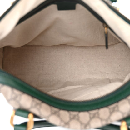 Gucci Soft GG Supreme Monogram Neo VintageWeb Skull Medium Duffle Bag Beige New Acero Green 5 of 20
