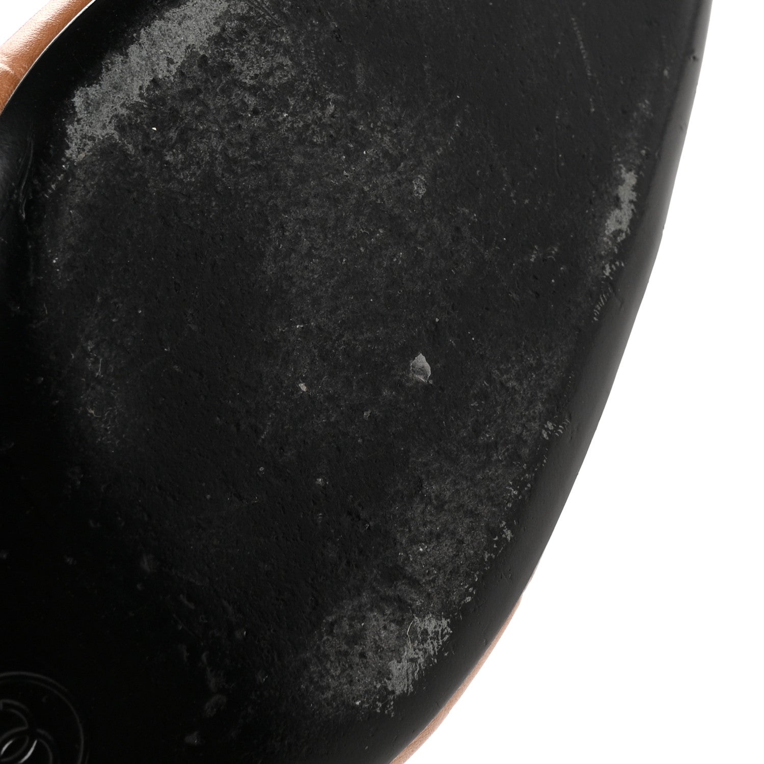 Chanel Calfskin Crocodile Embossed Patent Cap Toe CC Slingback Flats 39 Light Brown Black 10 of 12