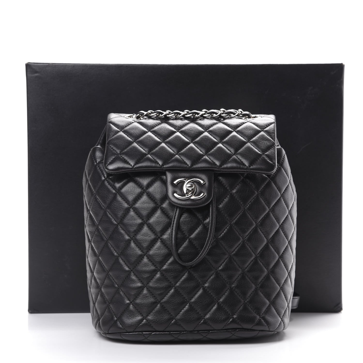 Chanel Lambskin Quilted Small Urban Spirit Backpack Black 10 of 10